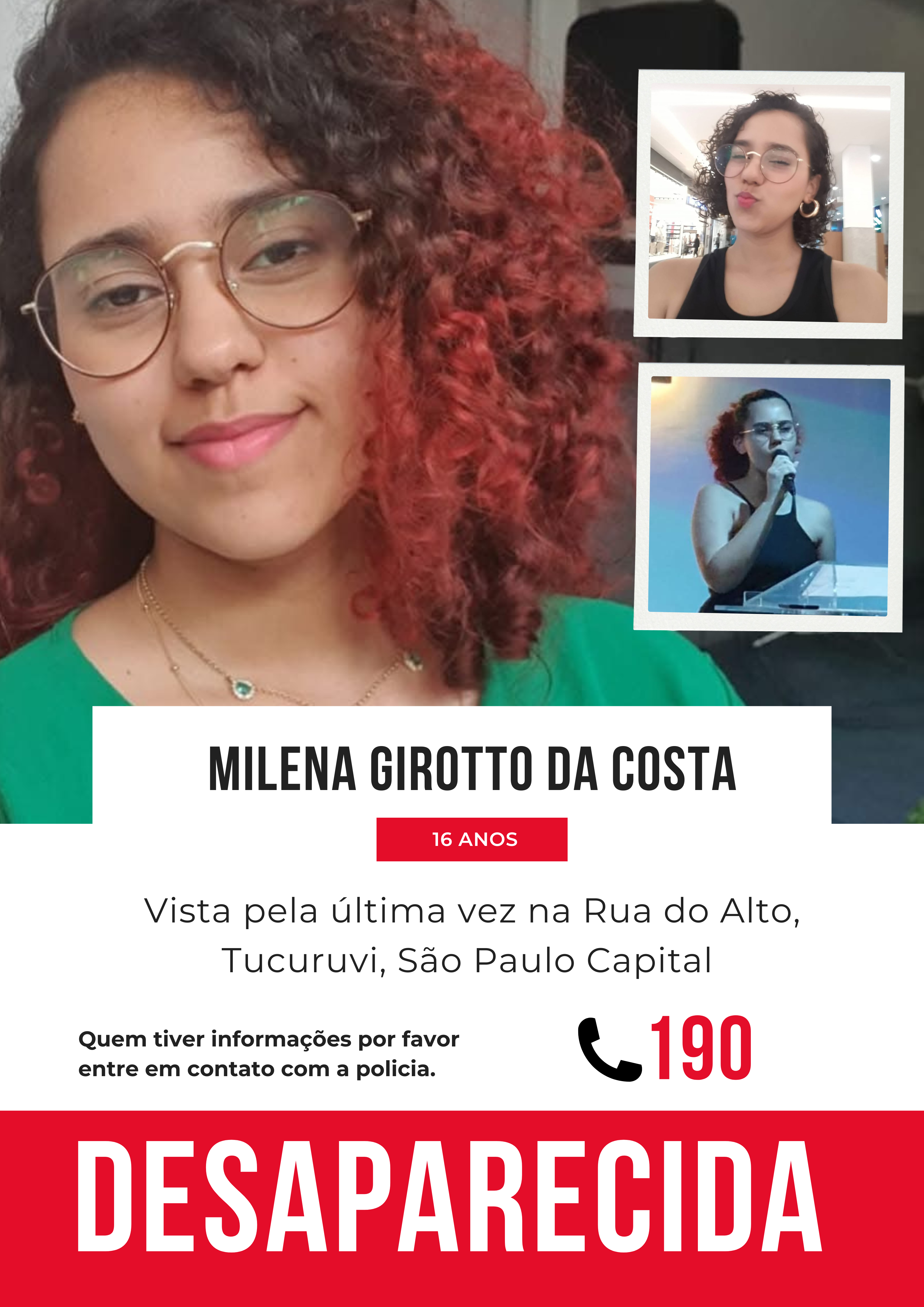 Desaparecida: Milena Girotto da Costa