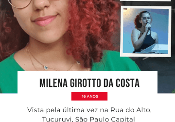 Desaparecida: Milena Girotto da Costa