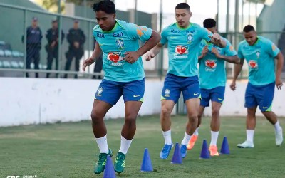 Ainda incompleta, Seleção Brasileira faz primeiro treino em Brasília antes de enfrentar a Colômbia